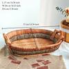 Handgeflochtener Korb für Snacks, Brot, Obst Tisch-Organizer Rustikales Rattan Für Wohnzimmer Couchtisch Gemütliches Zuhause