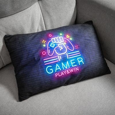 Neonový efekt hráčský polštář Polštář pro hráče videoher