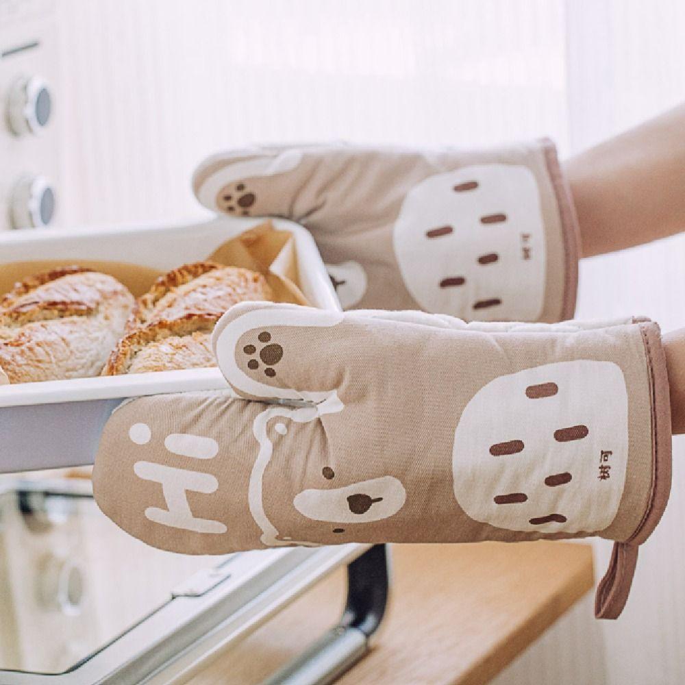 Non-slip Oven Glove Anti-scald Insulation Pad Kitchen Cooking Mitts Microwave Glove  Home