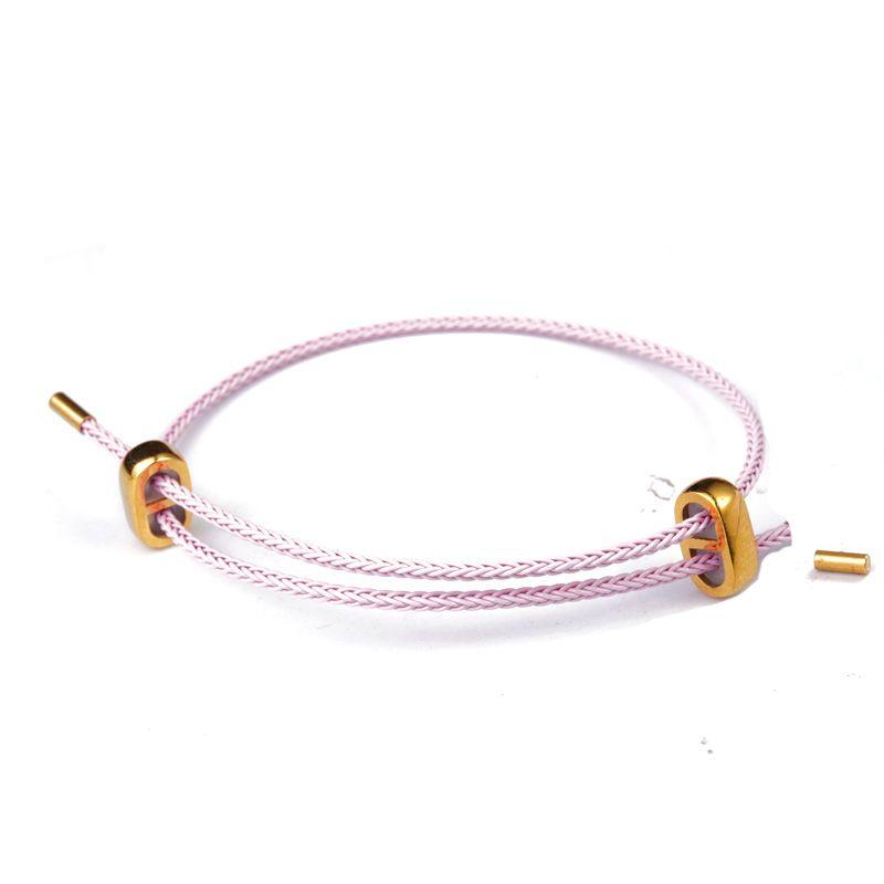 

Красный Шнурок Регулируемый Маленькое Отверстие Переносные Бусины Золотой Ремешок 1.5mm pink semi-finished product