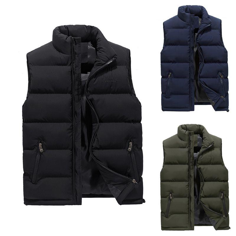 Winter Down Mens Vest Body Warmer Warm Sleeveless Padded Jacket Coat New