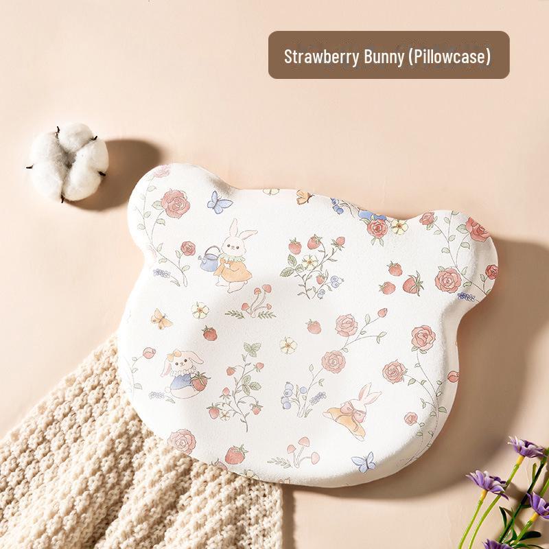 "Baby Memory Foam Pillow: Washable Silicone, 0-1 Years, Round Head Support"