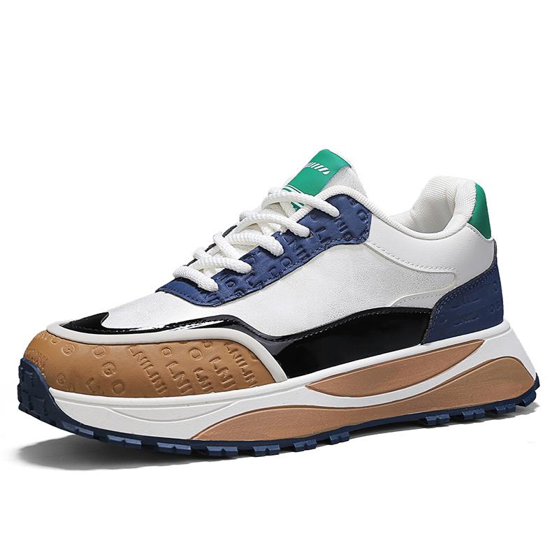 New Casual Sports Shoes for Men Retro Trend Low Cut Versatile Soft Sole Comfortable Color Blocking Fashionable Sneakers