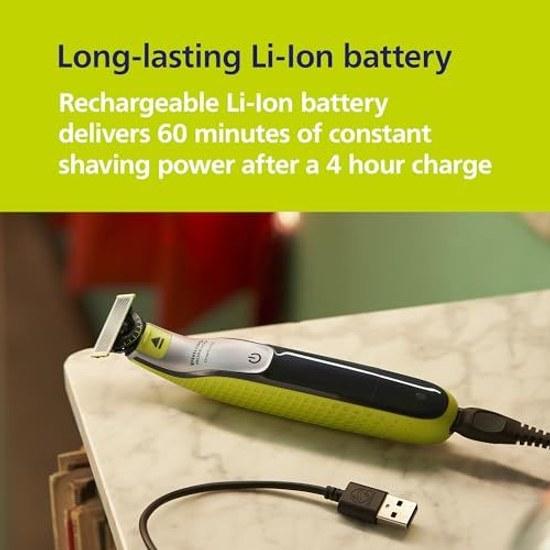 Philips Norelco OneBlade 360 Face + Body Hybrid Electric Trimmer Shaver QP2834 70 Blade Technology 100 Showerproof Stainless Steel Blades last up 4 60