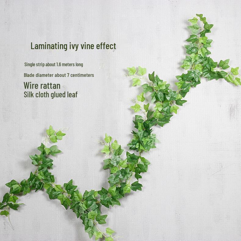 Decorative Rattan Faux Leaf Vines for Air Conditioning Pipe or Shopping Mall Display