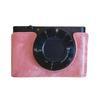 Elegant Leather Camera Case Half Camera Sleeve Bag Durability With Convenient Bottom Access