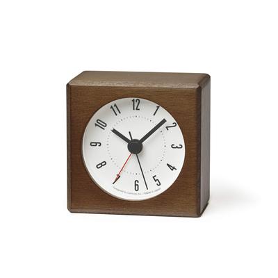 Lemnos Table Clock Alarm Clock Brown Meteor BW Lemnos JH17-05 W7×h7×d4.2cm