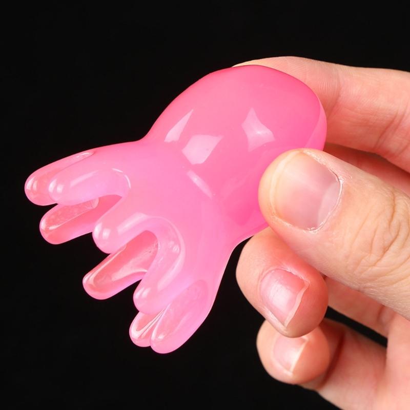 Handheld Octopuses Scalp Massager,8 Tentacles Gua Sha Massages Tools for Head Body Relaxing,Triggers Points Massage Tools