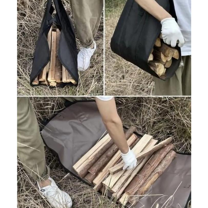 1pc Firewood Log Carrier Tote Bag, Canvas Firewood Holder, Extra Large Durable For Fireplaces, Wood Stoves, Firewood, Logs, Camp