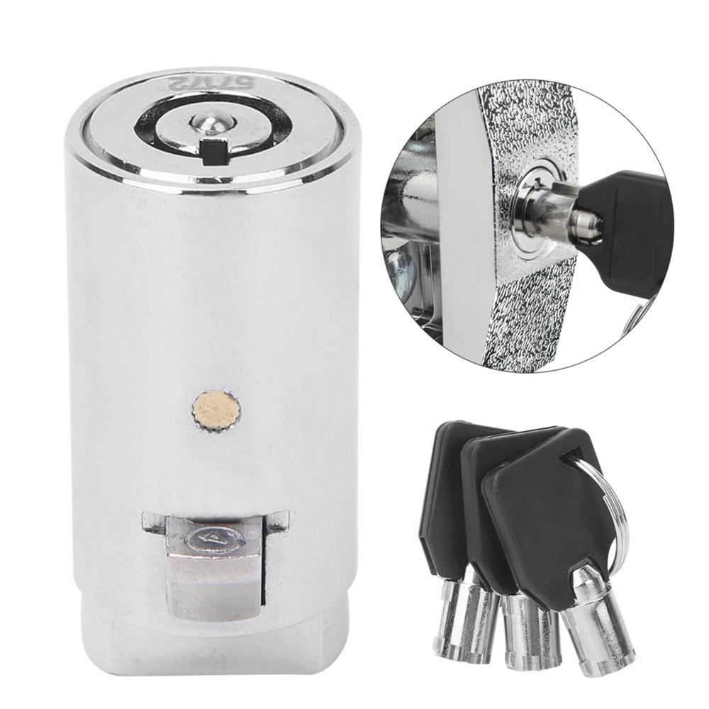 Zinc Alloy Vending Machine Lock Cylinder with 3 Keys Chrome Color Selling Machine Lock Cylinder Safe 38×19mm Lock Cylinder