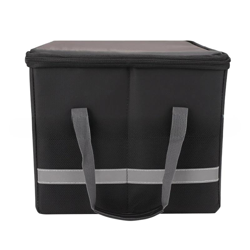 Fireproof Storage Box Identification Important Document Box Organized with Lid Thickened with Lock Folding Large Capacity
