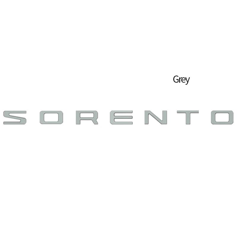 For KIA SORENTO Car Styling Letter Emblem Rear Trunk Body Front Hood Badge Sticker Accessories Decoration