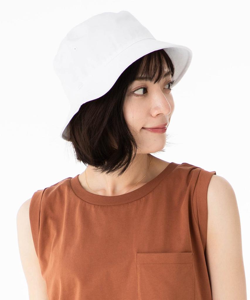 Twill Baumwolle Bucket WHT BLK 25J [New Era] Hut, Weiß, L/XL, BUCKET-01