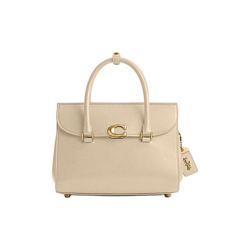 Coach Broome 26 Casual Solid Color Brand Logo Push Lock Multifunctional Pocket Protection Foot Leather Briefcase Handbag Medium CP119-B4IY
