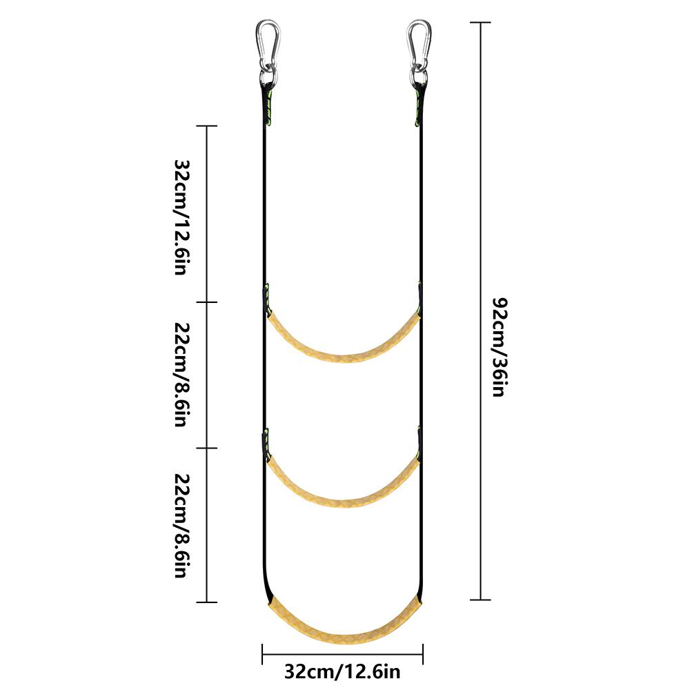 3/4/5 Step Boat Rope Ladder Folding Hanging Rope Ladder Light-weight Uv-proof Portable Rope Ladder Boat Boarding