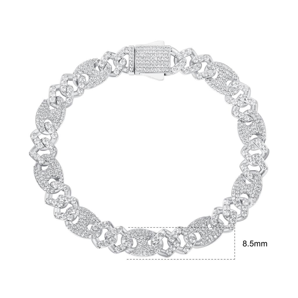 A New Spring Buckle Rhombus Zircon Bracelet Is Designed by Heavy Industry, Niche Hiphop Is Popular In Europe and the United States