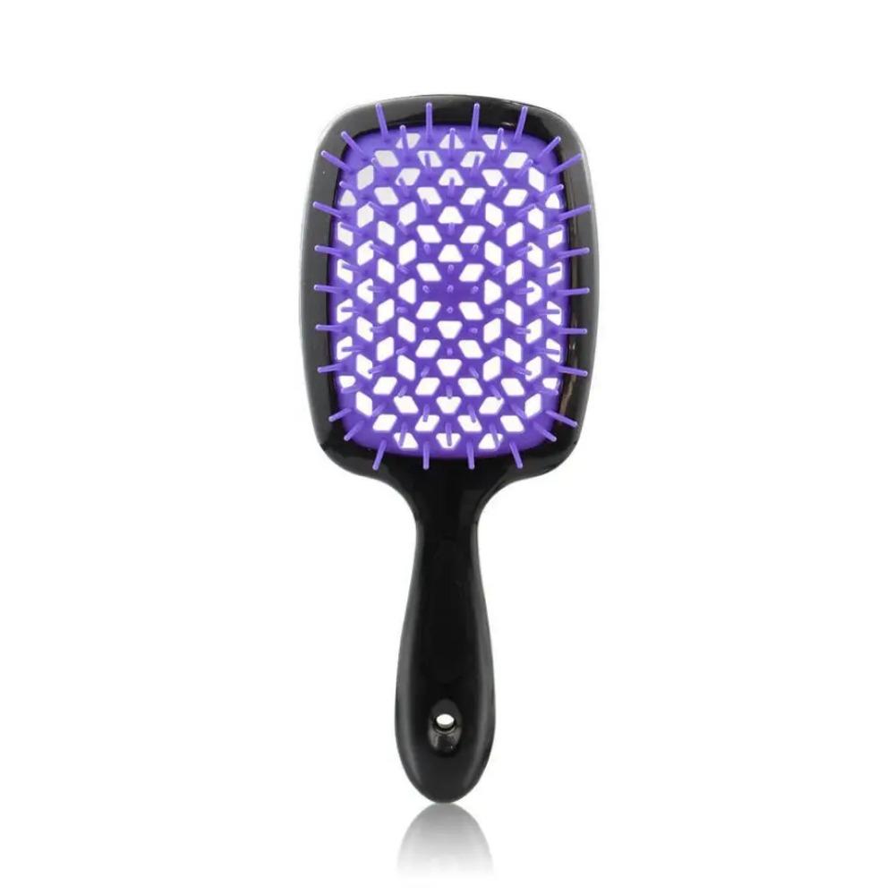 New Square Hollow Hair Comb Scalp Massager Simple Rib Hairbrush Demelant Brush Detangling Comb Fluffy Hairdressing Style Tool