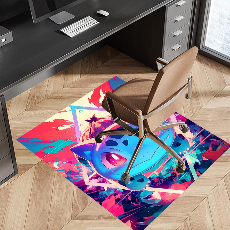 Pokémon Bulbasaur Printed Absorbent Washable Carpet, Non-Slip Bathroom Mats, Kitchen Rugs, Yoga Mat,Living Room Entrance, Camping Picnic Rugs