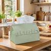 1pc Romantic Botanical Tissue Box Multifunctional, Wildflower Illustration Green Suitable for Home, Parties, And Car Decoration. This Decorative Tissu