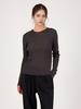 Acud Long Sleeve Ribbed Linen Knit _Charcoal