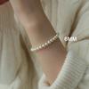 Simple Retro Imitation Pearls Bracelet for Women Stretch Acrylic Bead Men Bracelet Fashion Party Jewelry Pearl Wristband Gift
