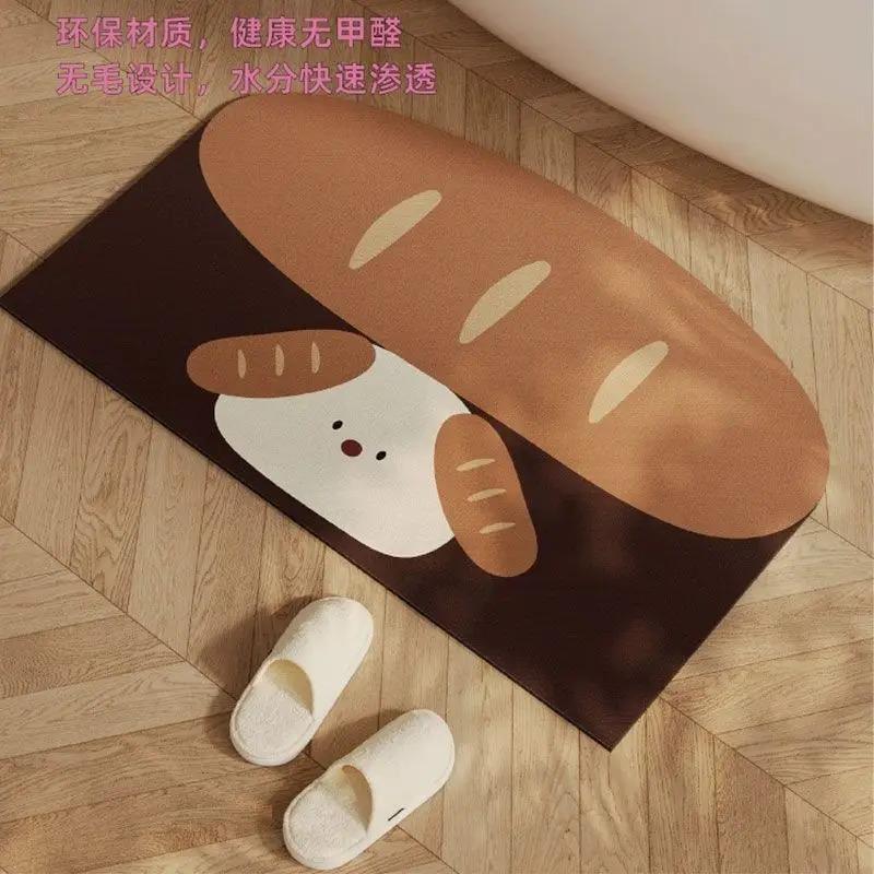 Puppy Bathroom Absorbent Floor Mat Soft Diatom Mud Non-slip Foot Pad Toilet Bathroom Door Dirt-resistant Quick Drying