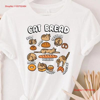 Cat Bread T Shirt Foodie Kittten Pet Owner Loaf Lover Mom Vintage Washed Stylish Casual Soft Designer Clothes Stretched Homme