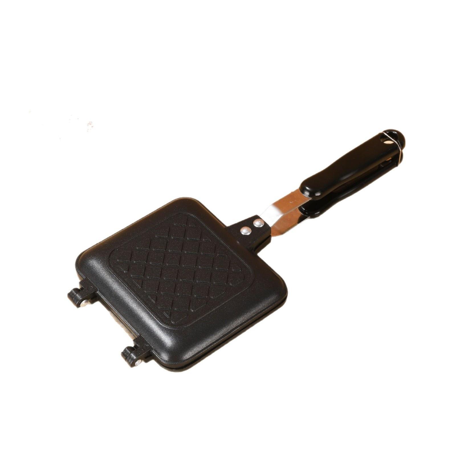 Sandwich Baking Pan Mold Non-Stick Double-Sided Frying Pan Household Breakfast Egg Maker Sandwich Grill Pan чёрный