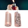 2 Pcs Lighter Case 8cm Length Grid and Dragon Pattern Exquisite Engraved Metal Lighter Cover for Party Bar