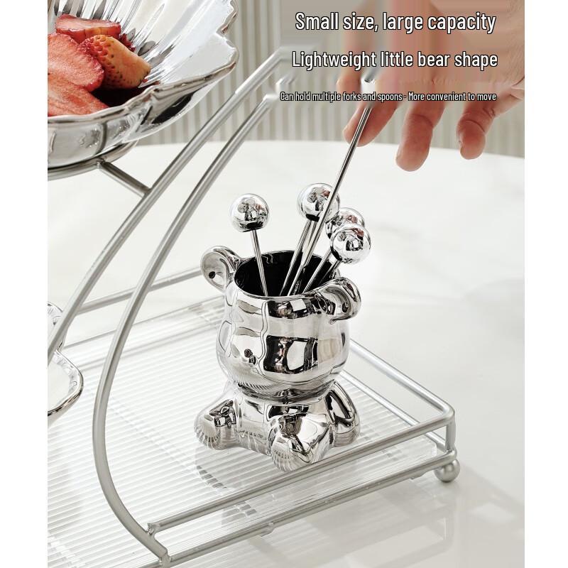 Light Luxury Tiered Ceramic Fruit Plate