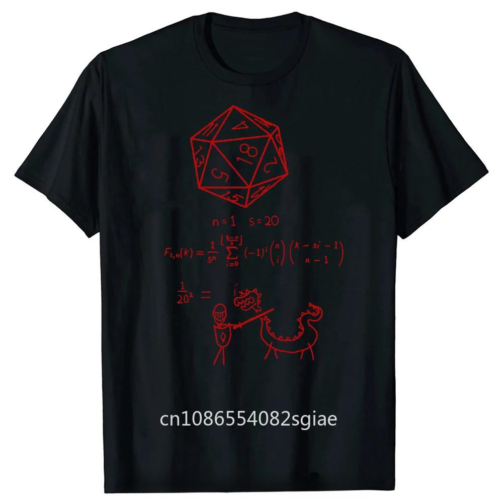 Novelty The Science of 20 Sided Dice T Shirts Graphic Cotton Streetwear Short Sleeve DND D20 Dungeon Gamer Dragon Dice T-shirt