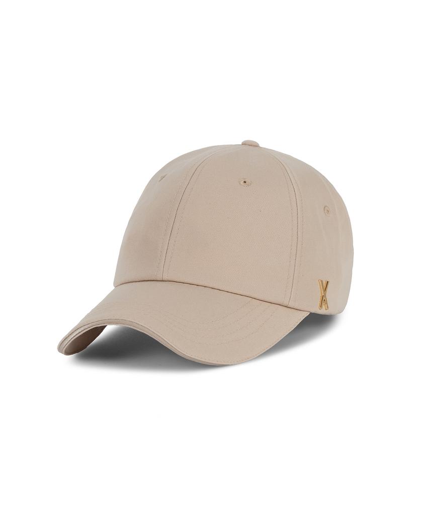 Bajal Gold Studded Oversized Ball Cap Beige