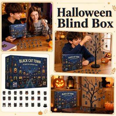 Halloween Advent Calendar Acrylic Countdown Decoration for Holiday Table Shelf Mantel Display
