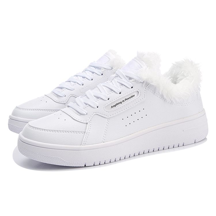 Li-Ning Comfortable Versatile Warm Non-Slip Wear-Resistant Lightweight Low-Top Skate Shoes Women Sneakers White AGCN352-5