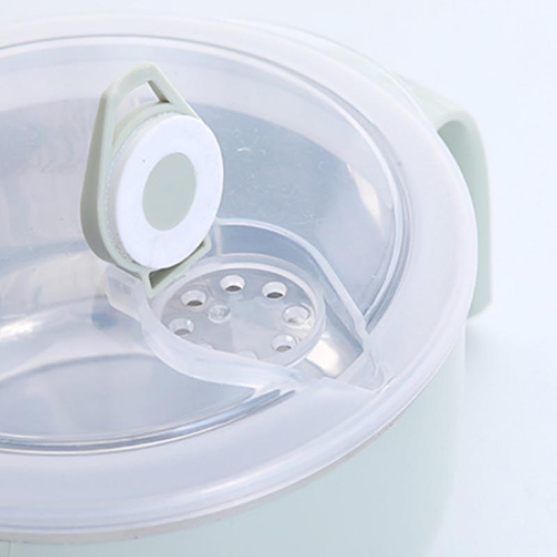 304 Stainless Steel Large Capacity Instant Noodle Noodle Lunch Bowl with Lid Japanese Salad Cup for Kids Food | Lunch Box (Green)