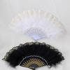 Lolita Feather Lace Pearl Retro Fan Flower Wedding Gorgeous Tea Party Manga Exhibition Photo Props