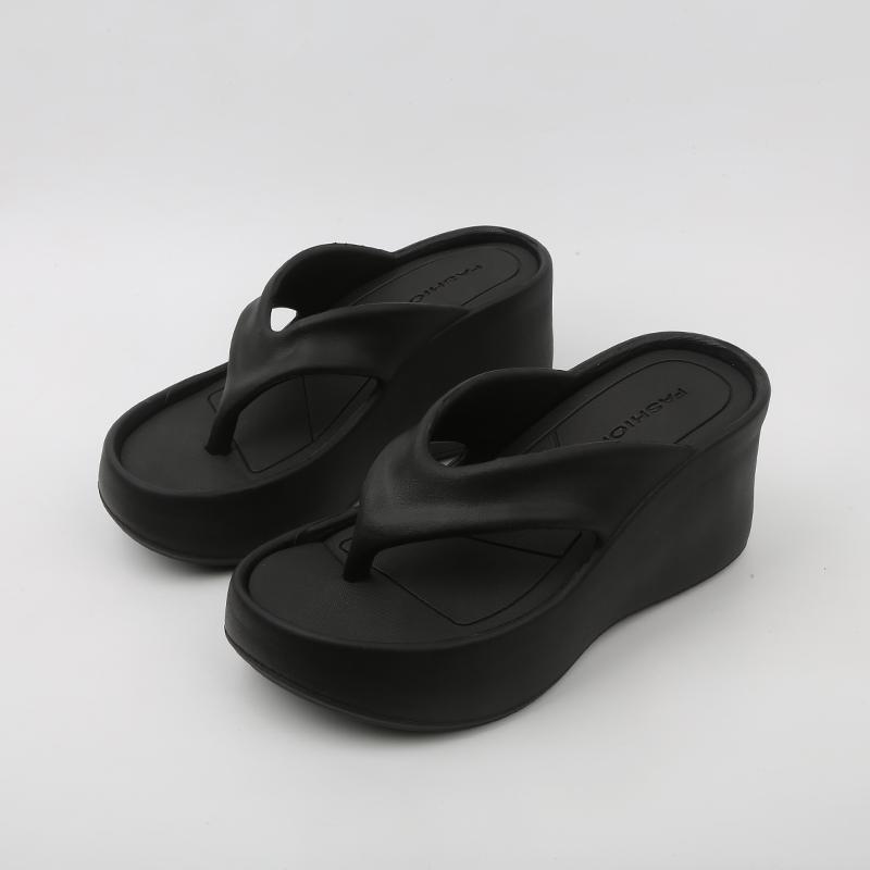 

Unique Fashion Thick Sole Flip flops Advanced sense Thick slippers Summer New Outdoor Indoor Beach slippers 35-36