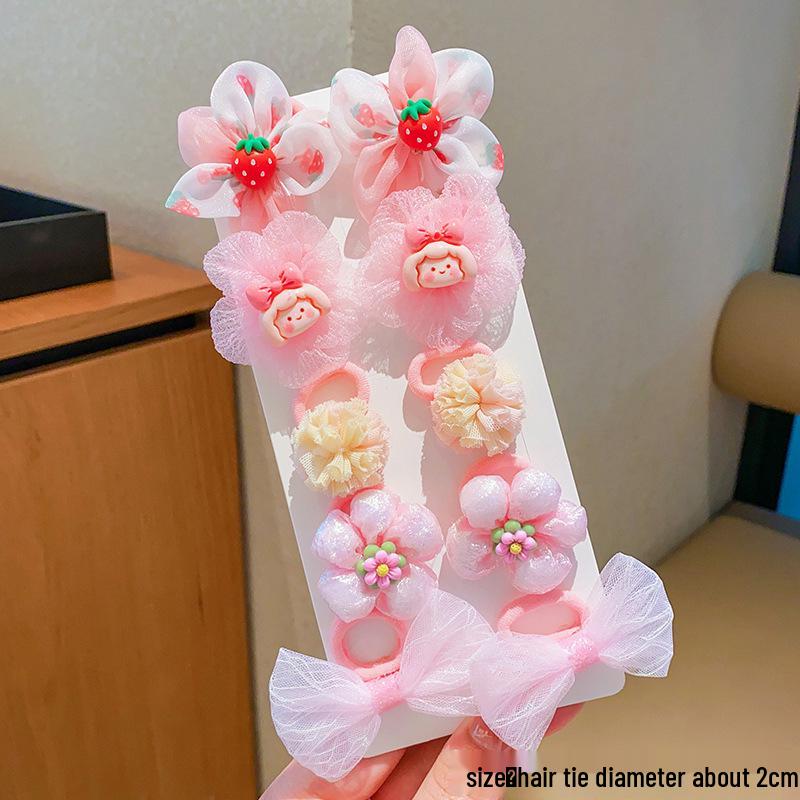 2025 Children's Flower Hair Ties - Princess Headwear Rubber Band for Girls and Babies