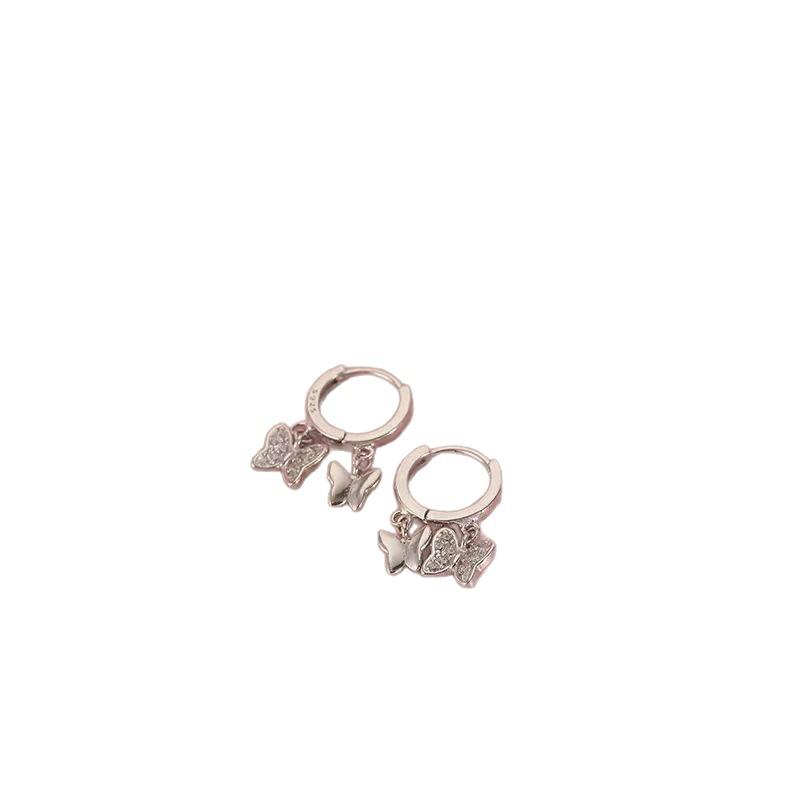 New Trendy Double-layer Butterfly Earrings - Women's Exclusive Design with Elegant Ear Studs, Exquisite and Versatile Earrings.