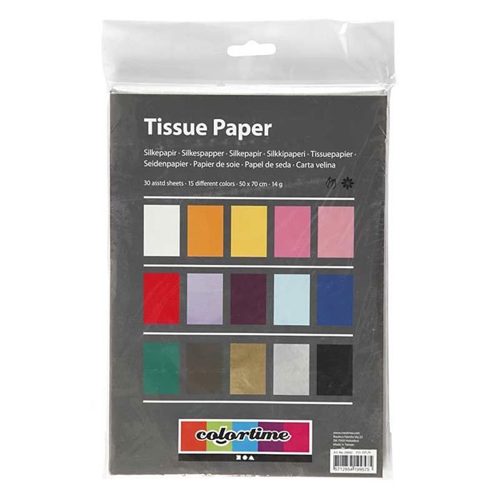 Papier Chusteczki - Asortyment - 50 x 70 cm - Różne Kolory - 30 szt. - Mieszane