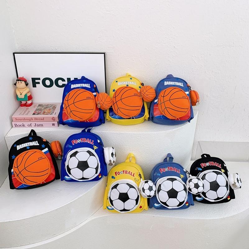 Cartoon Soccer Kids Backpack With Breathable Nylon For Preschool Boys And Girls