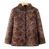 Elderly Women's Winter Wear: Thickened Cotton-Padded Jacket with Fleece, New Chinese Style Tang Suit for Mothers and Grandmothers