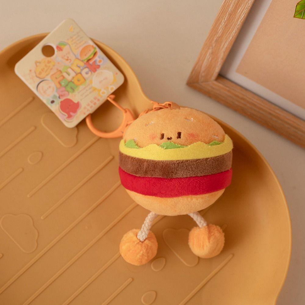 Sausage Plush Food Pendant Street Food Plush Doll Toy Creative Hamburg Key Chain  Girls