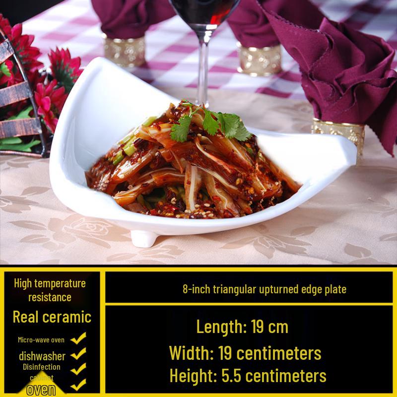 Modern Irregular White Ceramic Dinner Plate