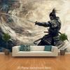 Arazzo da Parete Guerriero Samurai Giapponese, Arazzo Arte Astratta Spada Katana, Decorazione per la Casa Cool per Soggiorno Camera da Letto