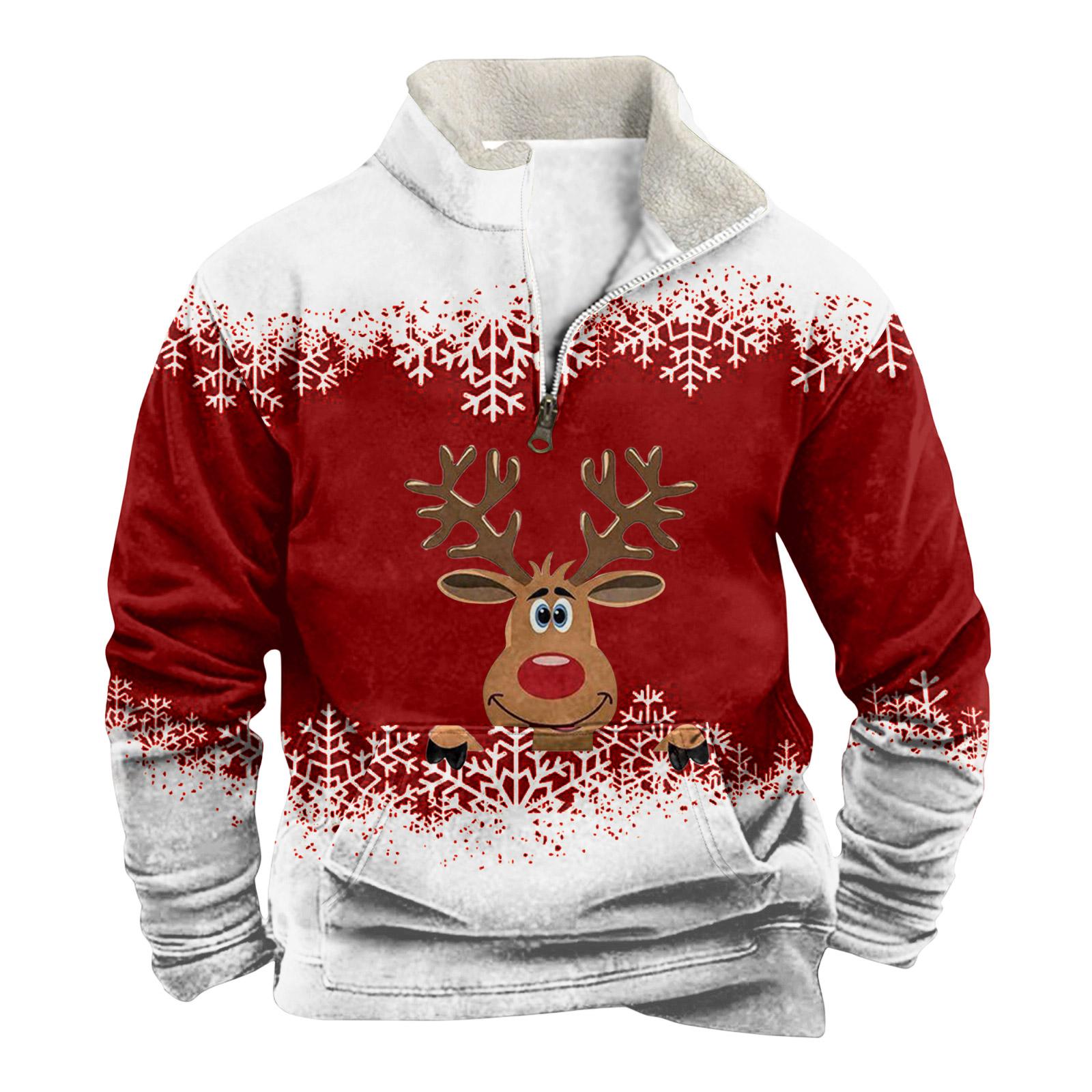 

Весна та чоловічий світшот зі стоячим коміром - це повсякденні светри для активного відпочинку XXL винний