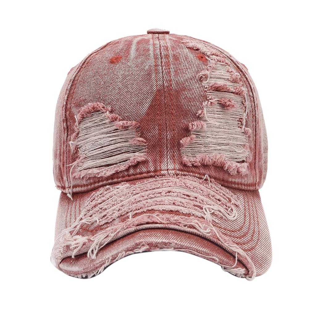 Popular WashedFabric Baseball Hat Distress Baseball Hat Women Beach Hat Photowear Sun Hat Outdoor Sport Camping Hat