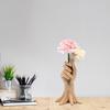 Hand Shaped Resin Vase Decorative Sculpture, Modern Desk Ornament for Living Room Shelf Display