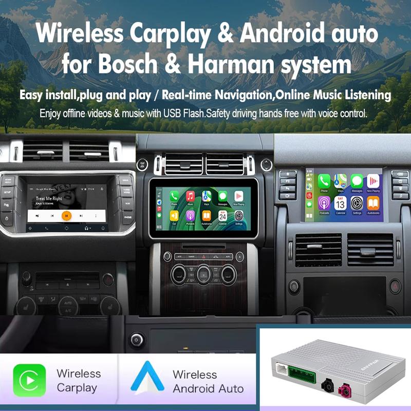 Wireless Carplay Android Auto for Land Rover Jaguar Harman Bosch Discovery 4 Aurora Freelander 2 XE XF XJ