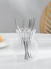 304 Stainless Steel Fruit Fork Solid Round Stick Small Fork High Appearance Level Household Long Handle Fruit Cake Dessert Fork
